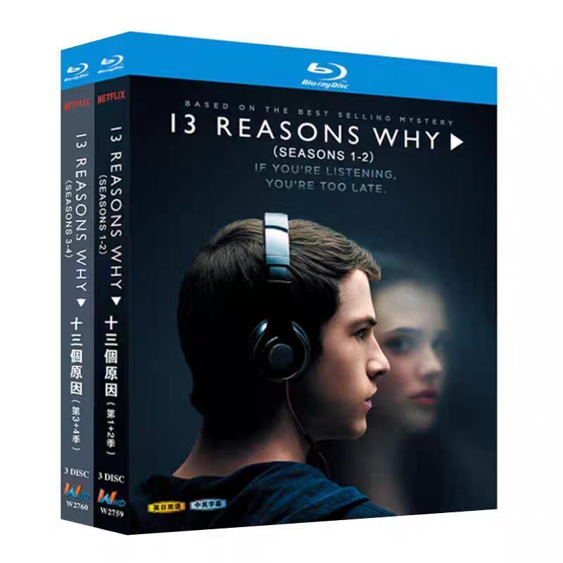 13 Reasons Why Season 1-4 6-Disc All RegionPlay 1080P Seal Box NEW Blu-ray
