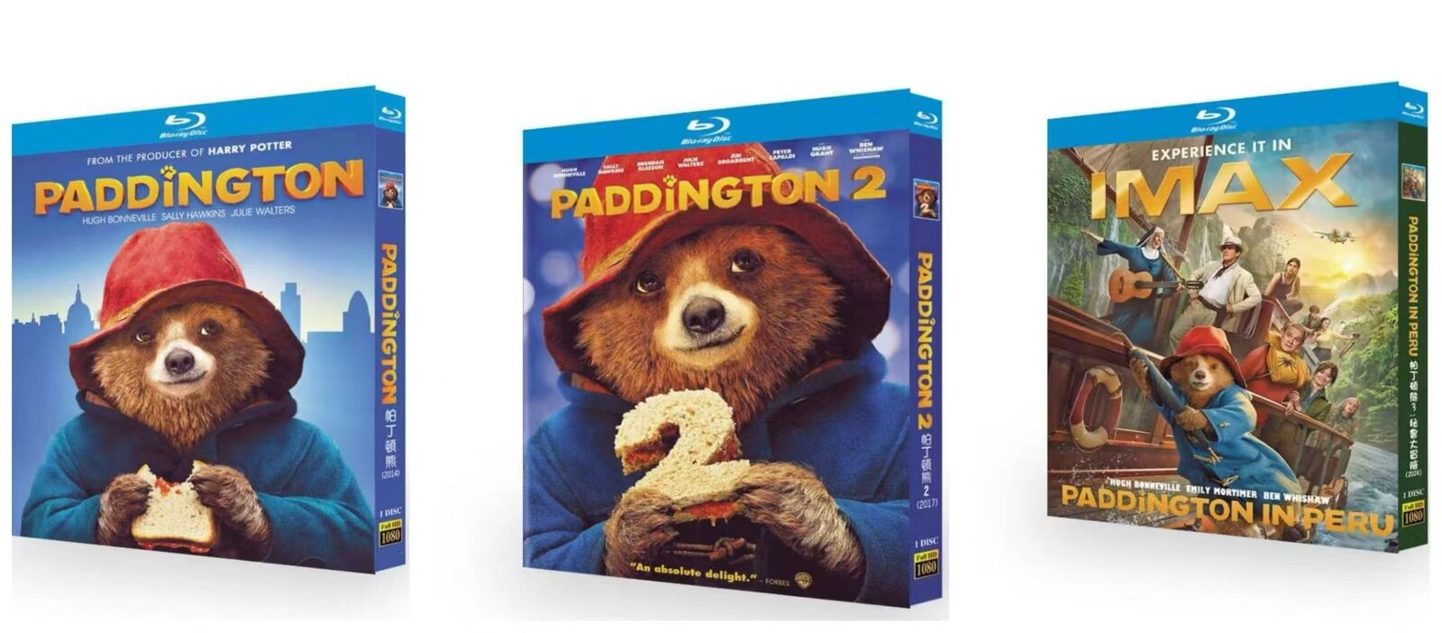 Paddington 1&2&3 3-Disc All RegionPlay 1080P Seal Box NEW Blu-ray