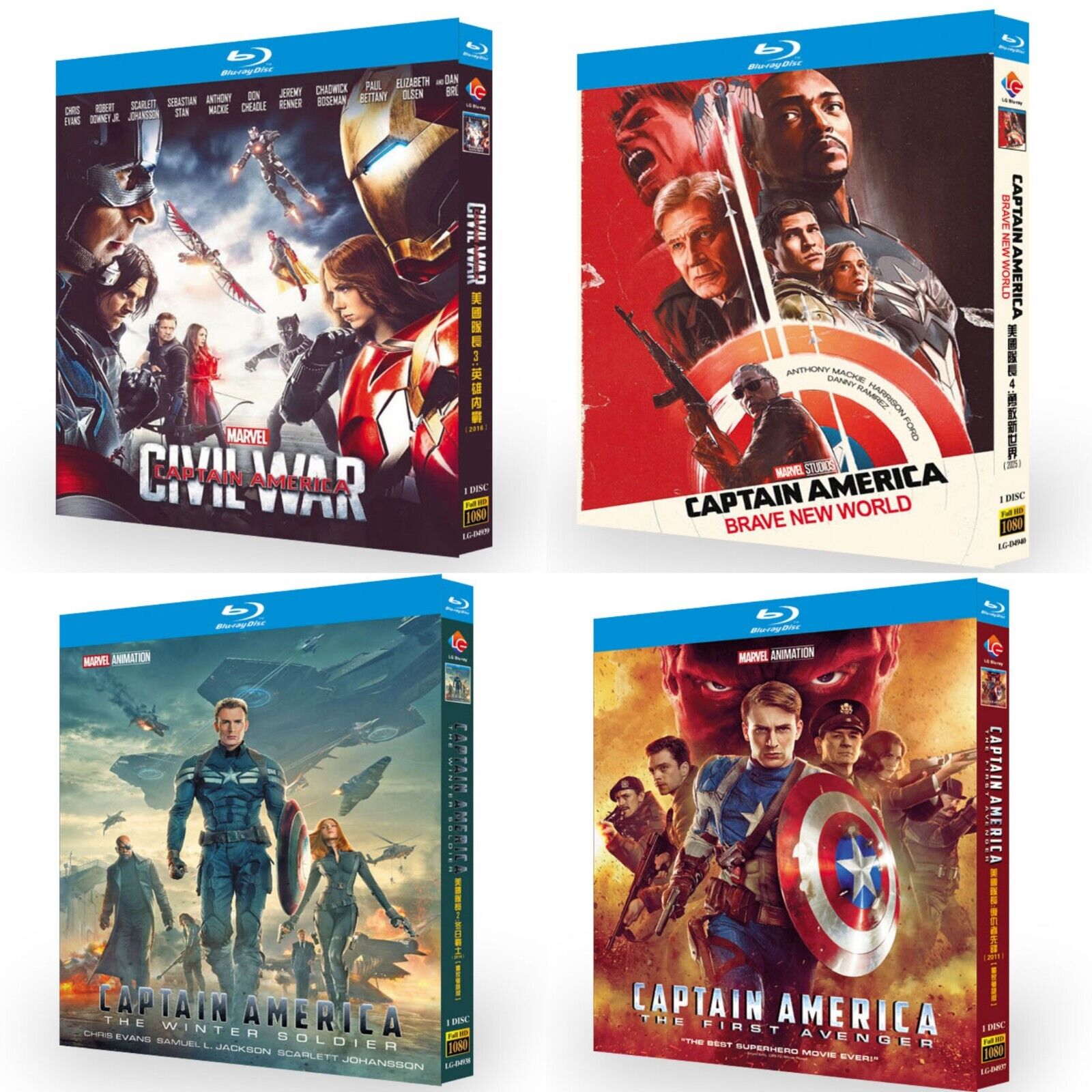 Captain America: Season 1-4 4-Disc All RegionPlay 1080P Seal Box NEW Blu-ray