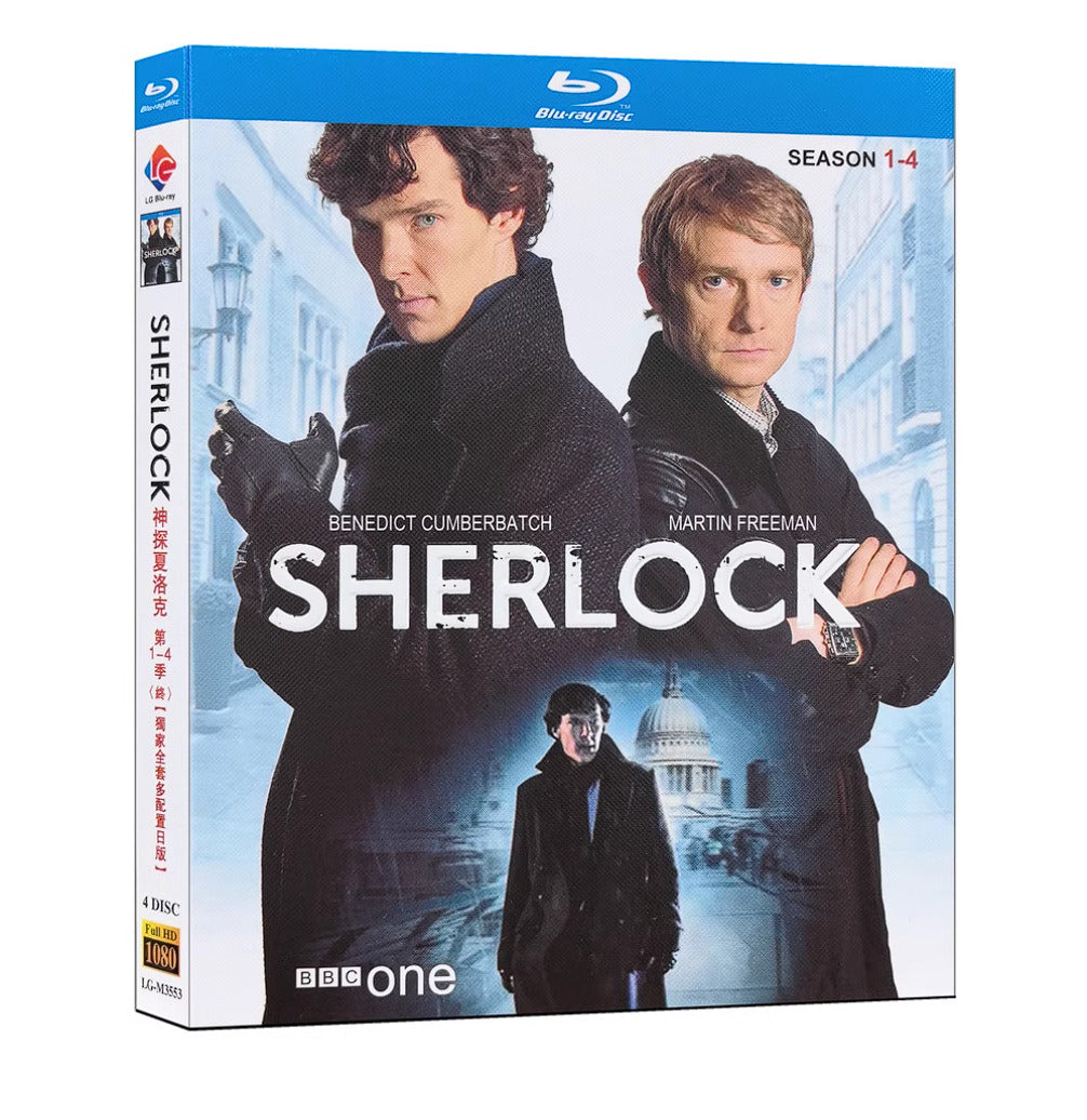 Sherlock Season 1-4 (2017) 4-Discs All RegionPlay 1080P Seal Box NEW Blu-ray