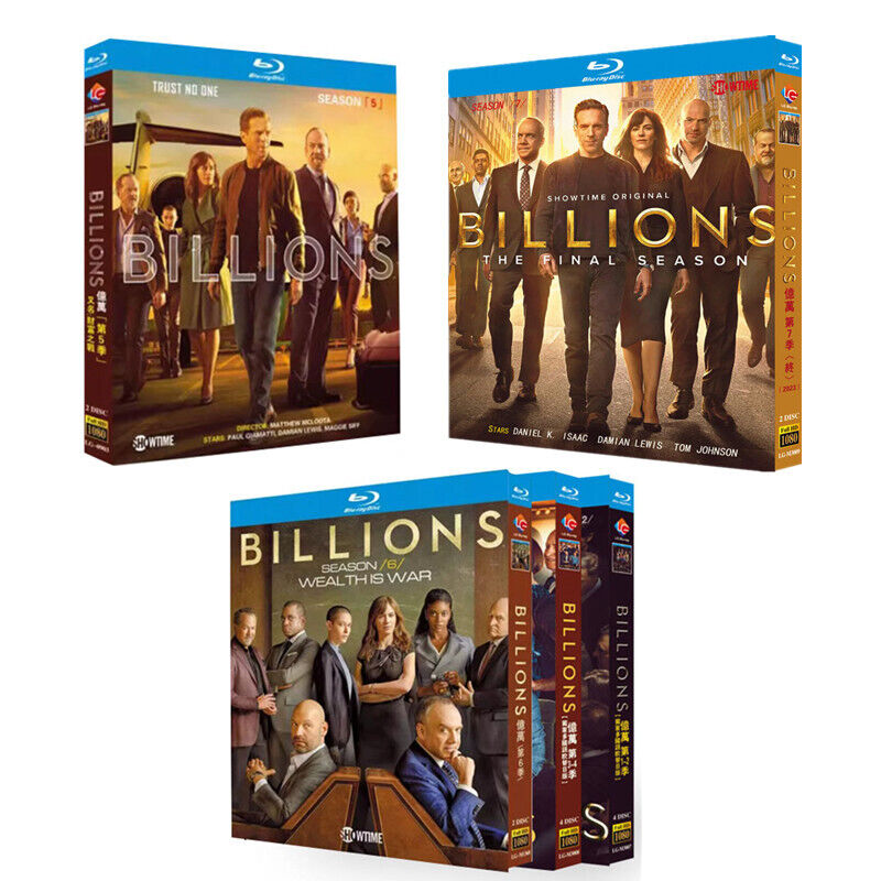Billions Season 1- 7 14-Disc All RegionPlay 1080P Seal Box NEW Blu-ray