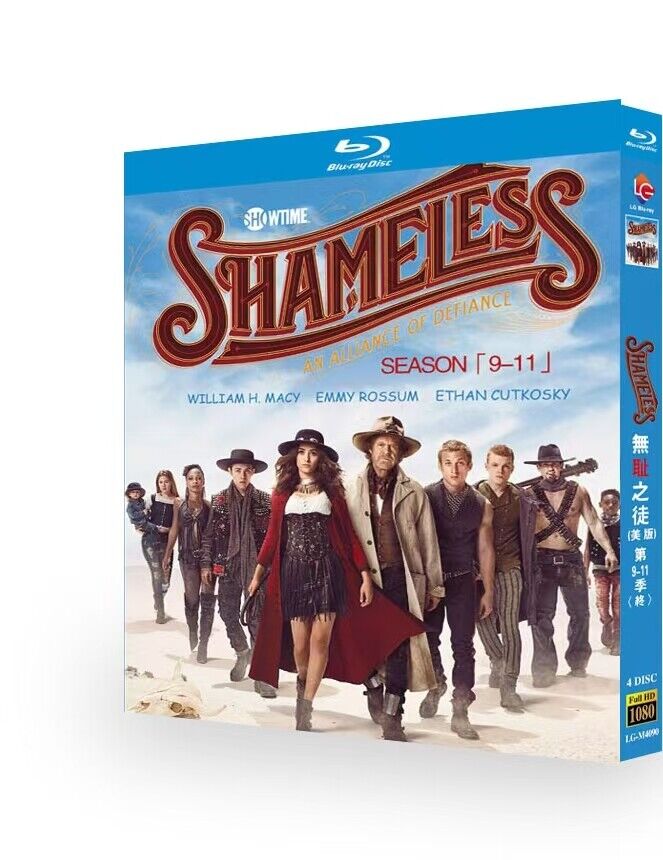 Shameless Season 9-11: 4-Disc All RegionPlay 1080P Seal Box NEW Blu-ray