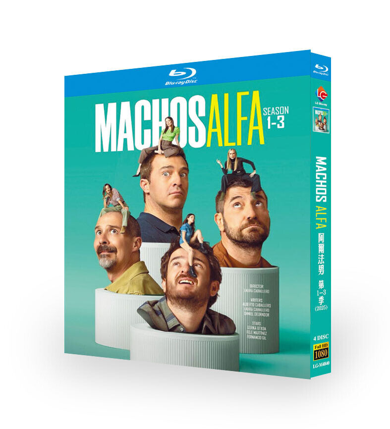 Machos Alfa Season 1-3: 2025 4-Disc All RegionPlay 1080P Seal Box NEW Blu-ray