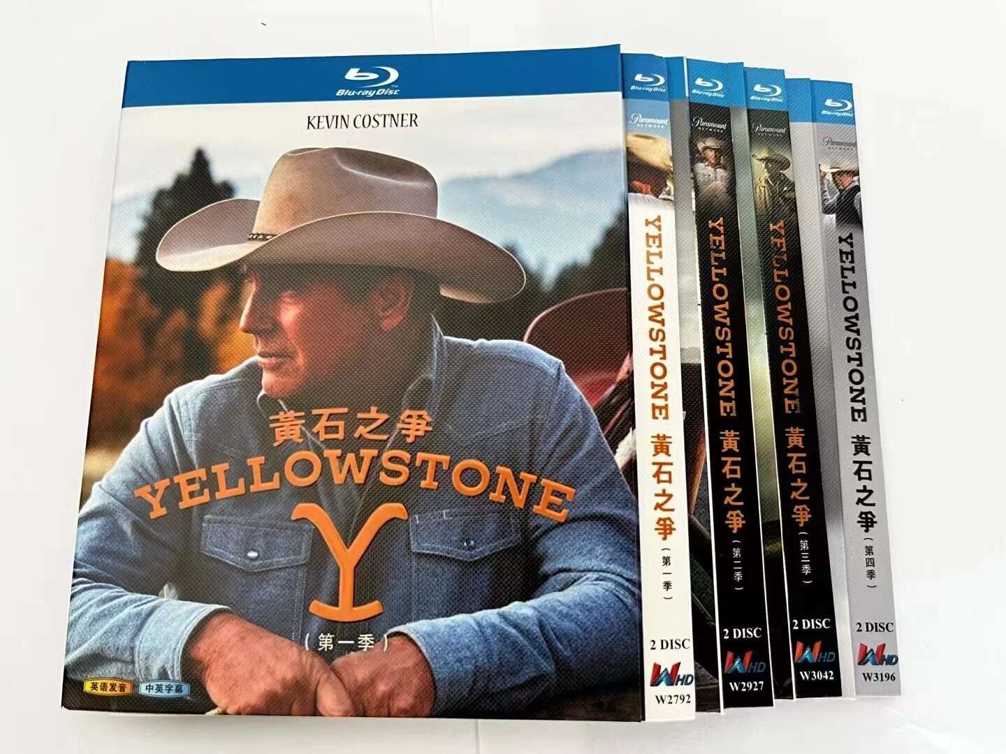 Yellowstone: Season 1-4 8-Disc All RegionPlay 1080P Seal Box NEW Blu-ray