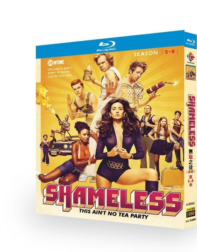 Shameless: Season 5-8 4-Disc All RegionPlay 1080P Seal Box NEW Blu-ray