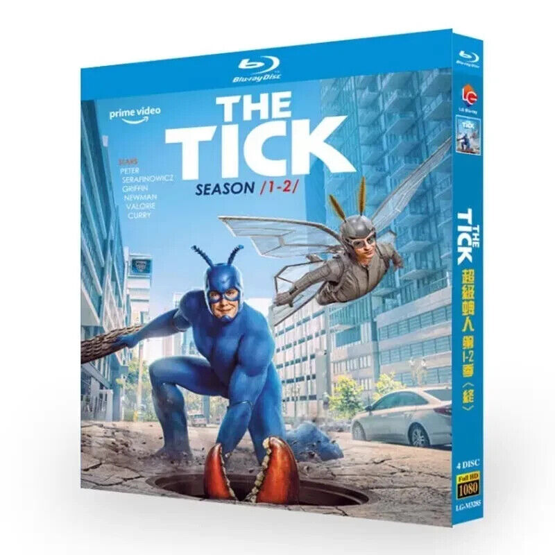 4-Disc The Tick Season 1-2 All RegionPlay 1080P Seal Box NEW Blu-ray