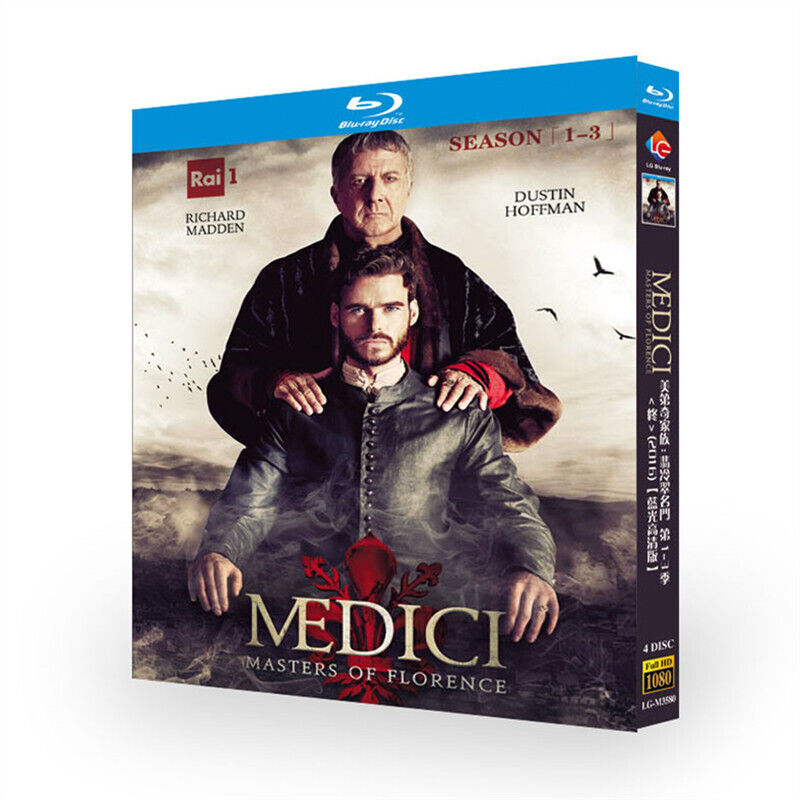 Complete 4-Disc Medici: Masters of Florence Season 1-3 All RegionPlay 1080P Seal Box NEW Blu-ray