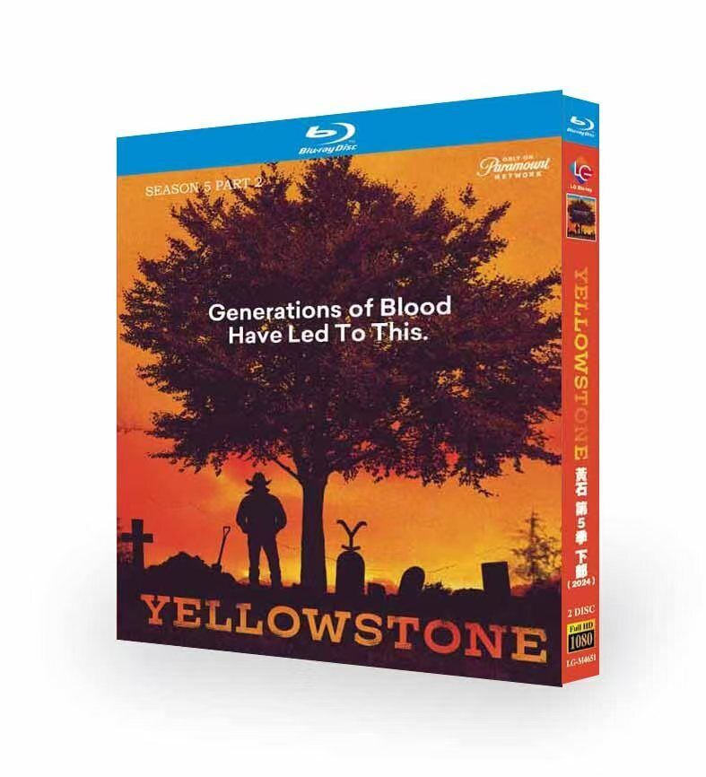Yellowstone Season5 lower part : 2-Disc All RegionPlay 1080P Seal Box NEW Blu-ray