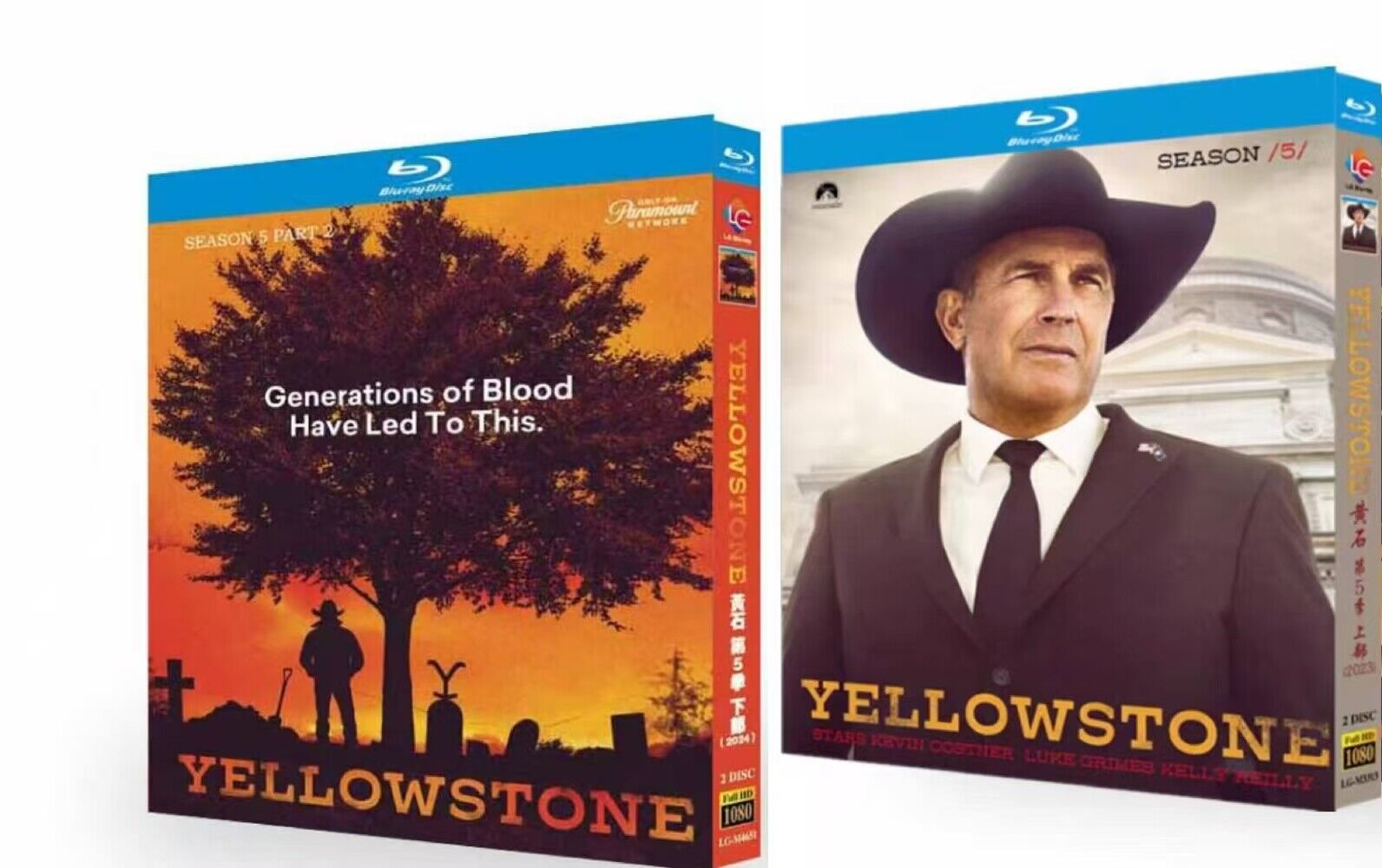 Yellowstone Season5: 4-Disc All RegionPlay 1080P Seal Box NEW Blu-ray