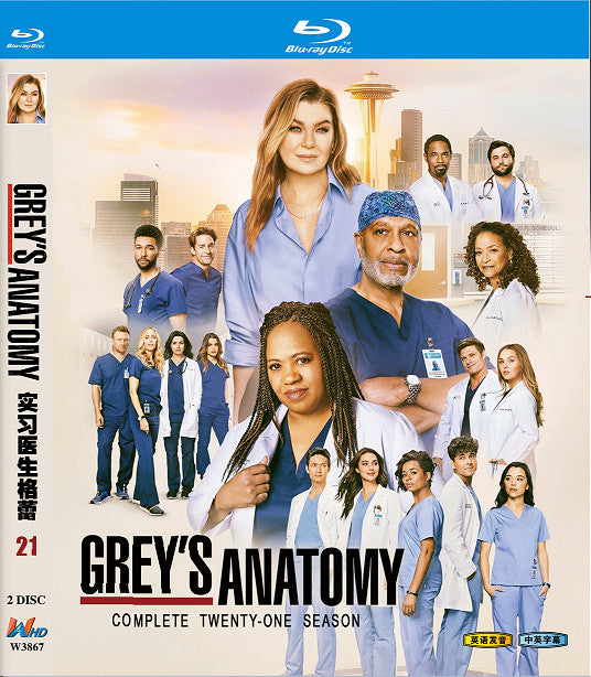 Grey's Anatomy Season 21 (2024) 2-Disc All RegionPlay Seal Box NEW Blu-ray