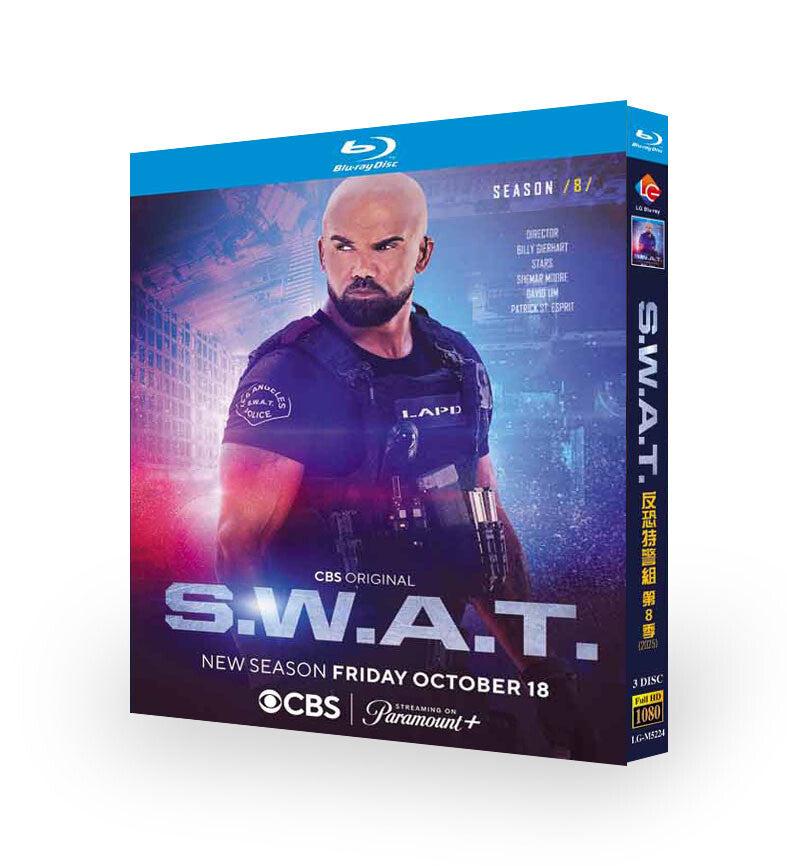 S.W.A.T. Season 8 (2024) 3-Disc All RegionPlay Seal Box NEW Blu-ray