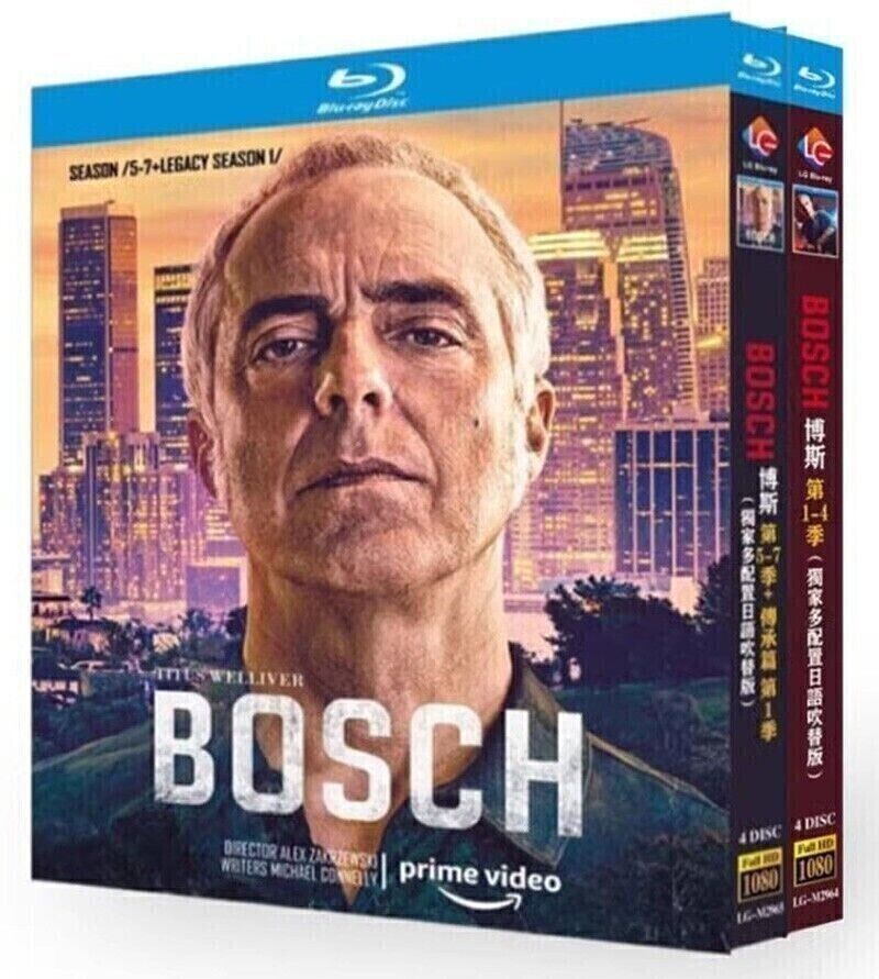 Bosch:Season (1-7) 8-Disc All RegionPlay Seal Box NEW Blu-ray