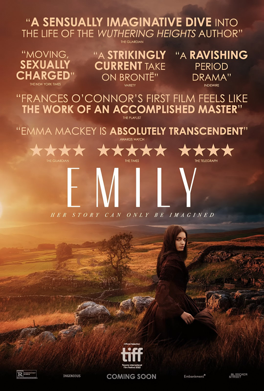 1-Disc Emily (2022) 1080P for Gift Movie All RegionPlay Seal Box Blu-ray