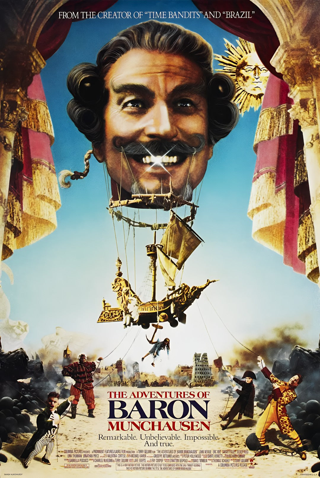1-Disc The Adventures of Baron Munchausen (1988) 1080P for Gift Movie All RegionPlay Seal Box Blu-ray