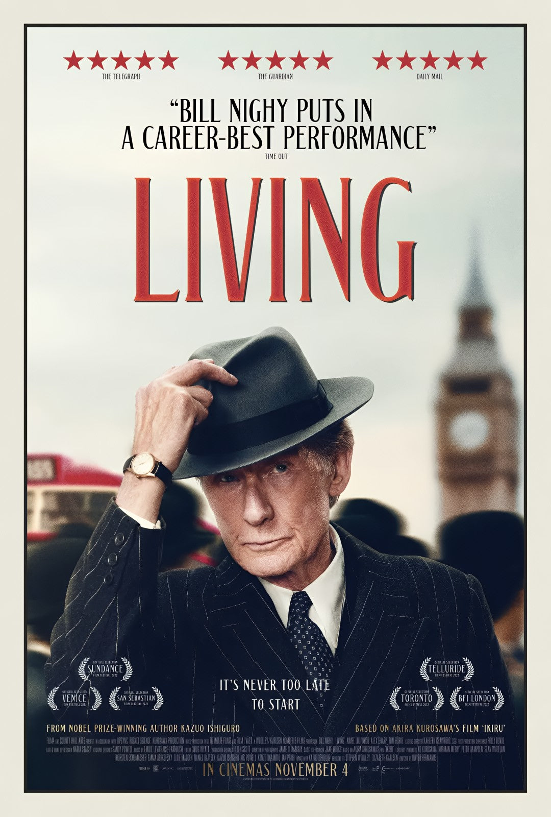 1-Disc Living (2022) 1080P for Gift Movie All RegionPlay Seal Box Blu-ray