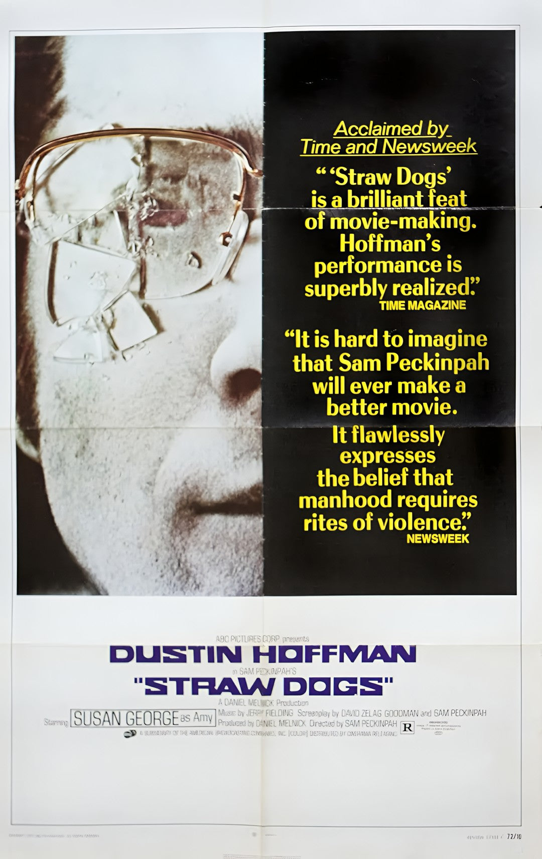 1-Disc Straw Dogs (1971) 1080P for Gift Movie All RegionPlay Seal Box Blu-ray