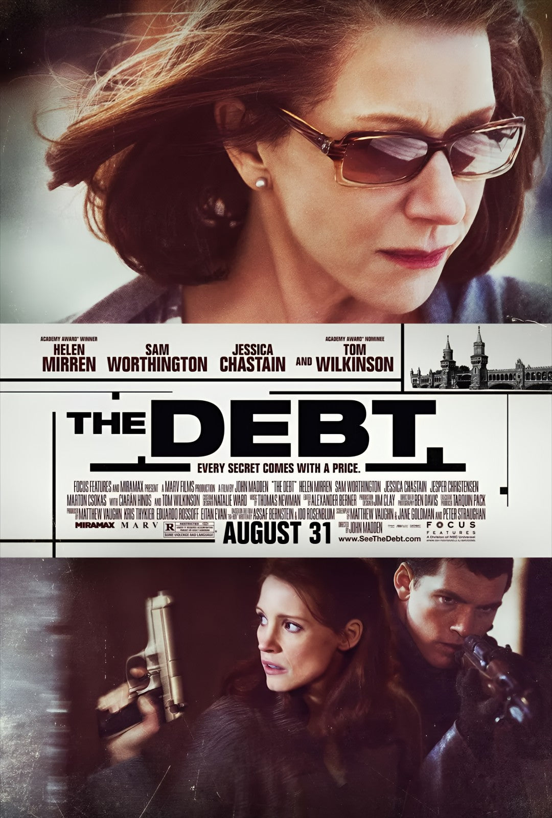 1-Disc The Debt (2010) 1080P for Gift Movie All RegionPlay Seal Box Blu-ray
