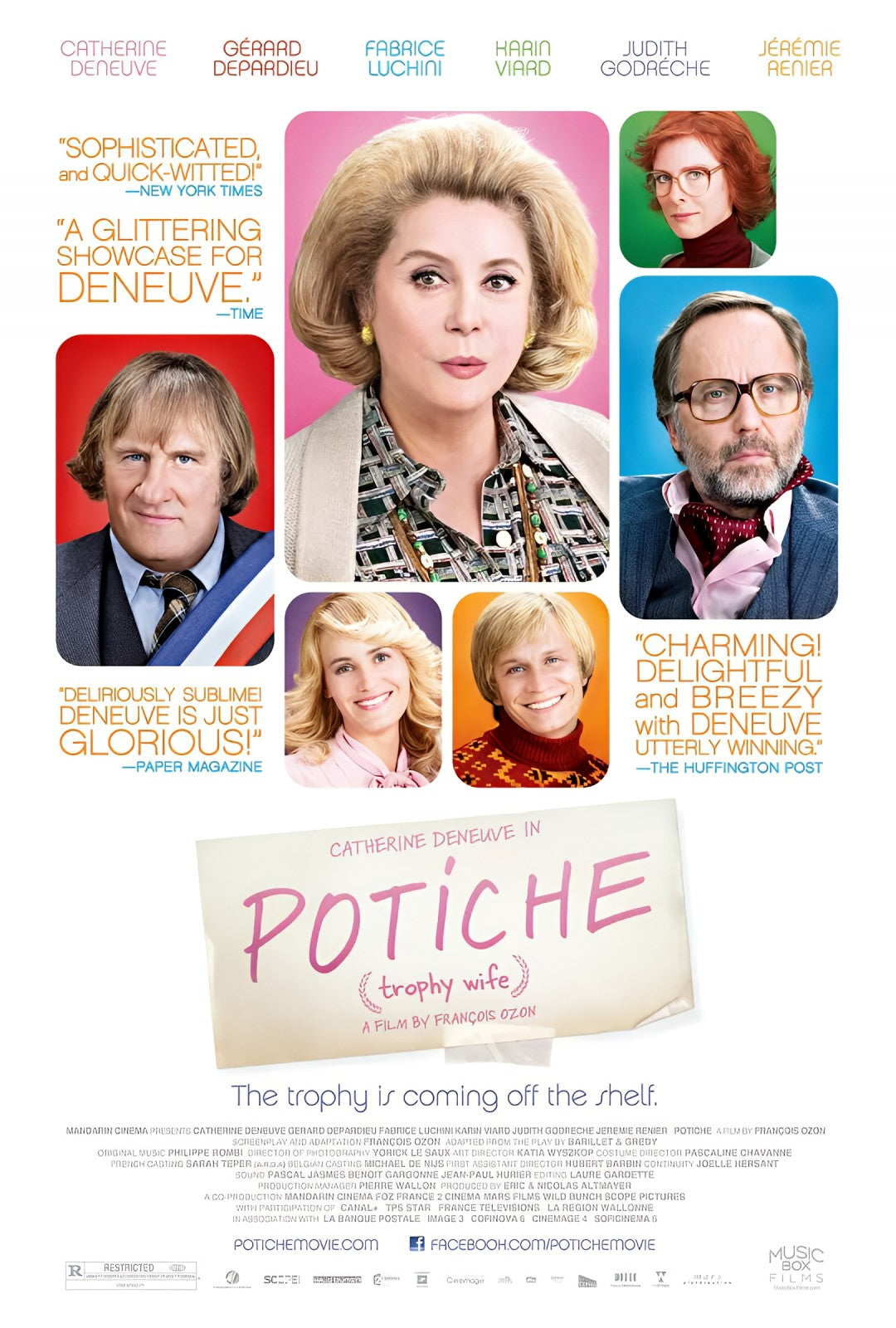 1-Disc Potiche (2010) 1080P for Gift Movie All RegionPlay Seal Box Blu-ray