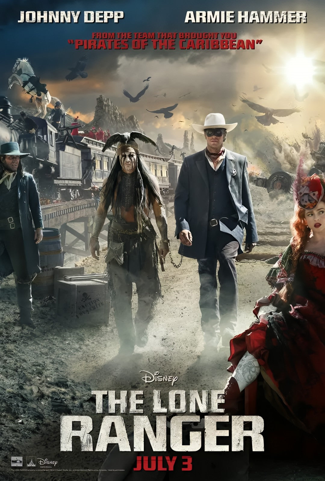 1-Disc The Lone Ranger (2013) 1080P for Gift Movie All RegionPlay Seal Box Blu-ray