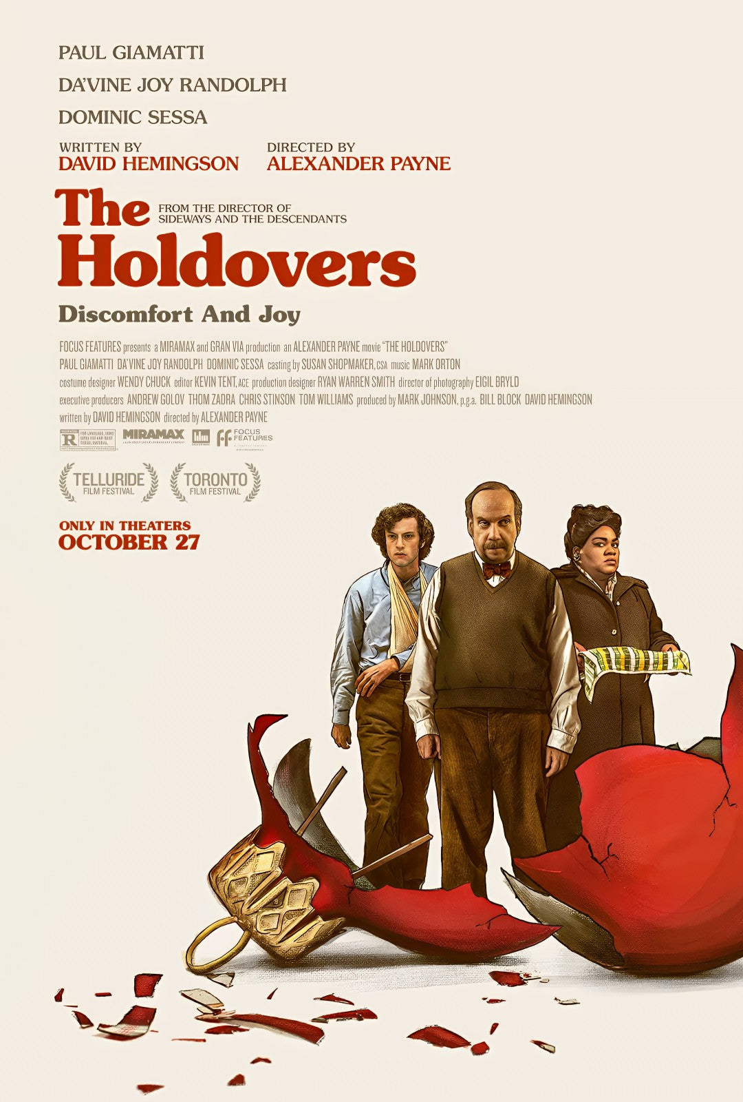 1-Disc The Holdovers (2023) 1080P for Gift Movie All RegionPlay Seal Box Blu-ray