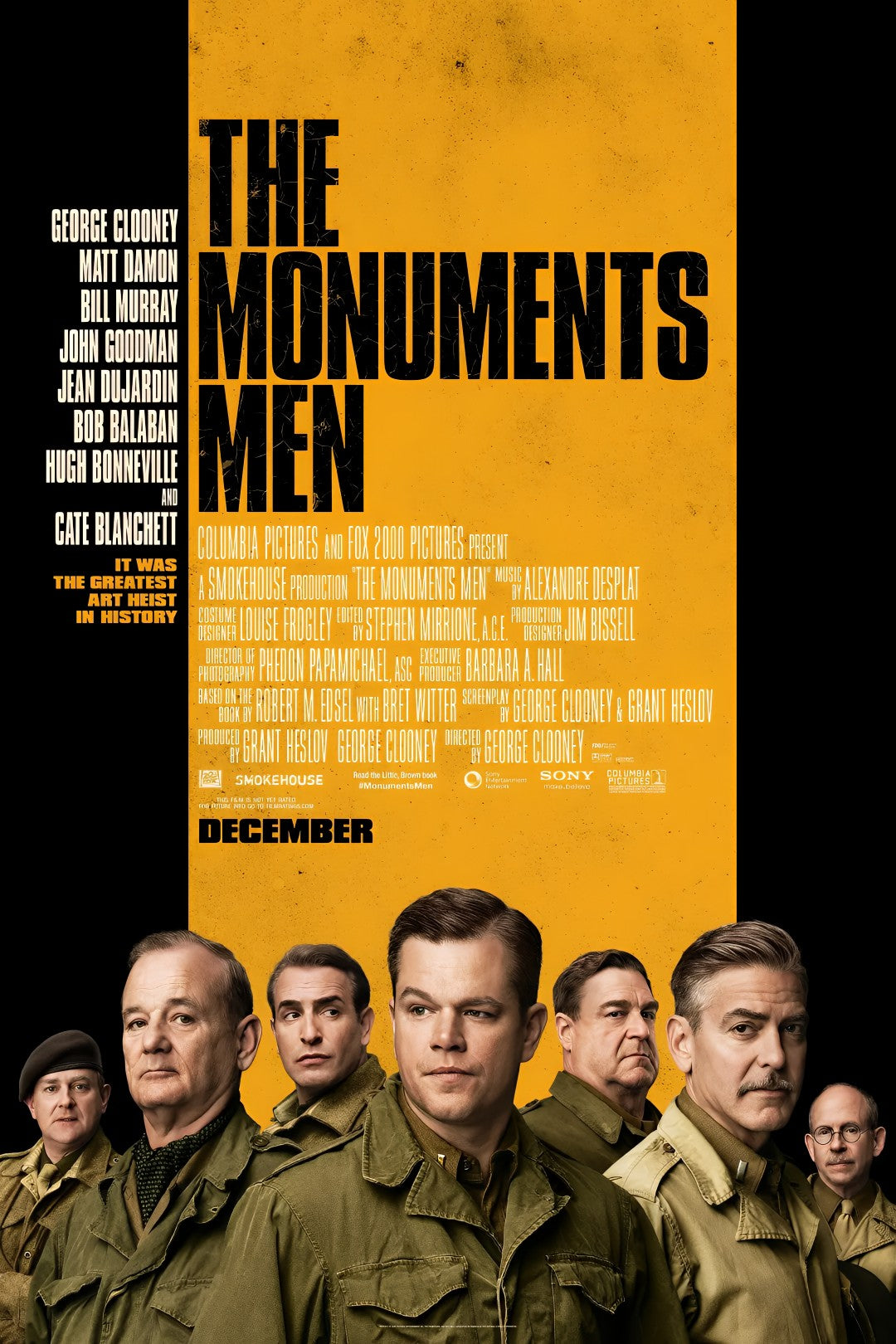 1-Disc The Monuments Men (2014) 1080P for Gift Movie All RegionPlay Seal Box Blu-ray