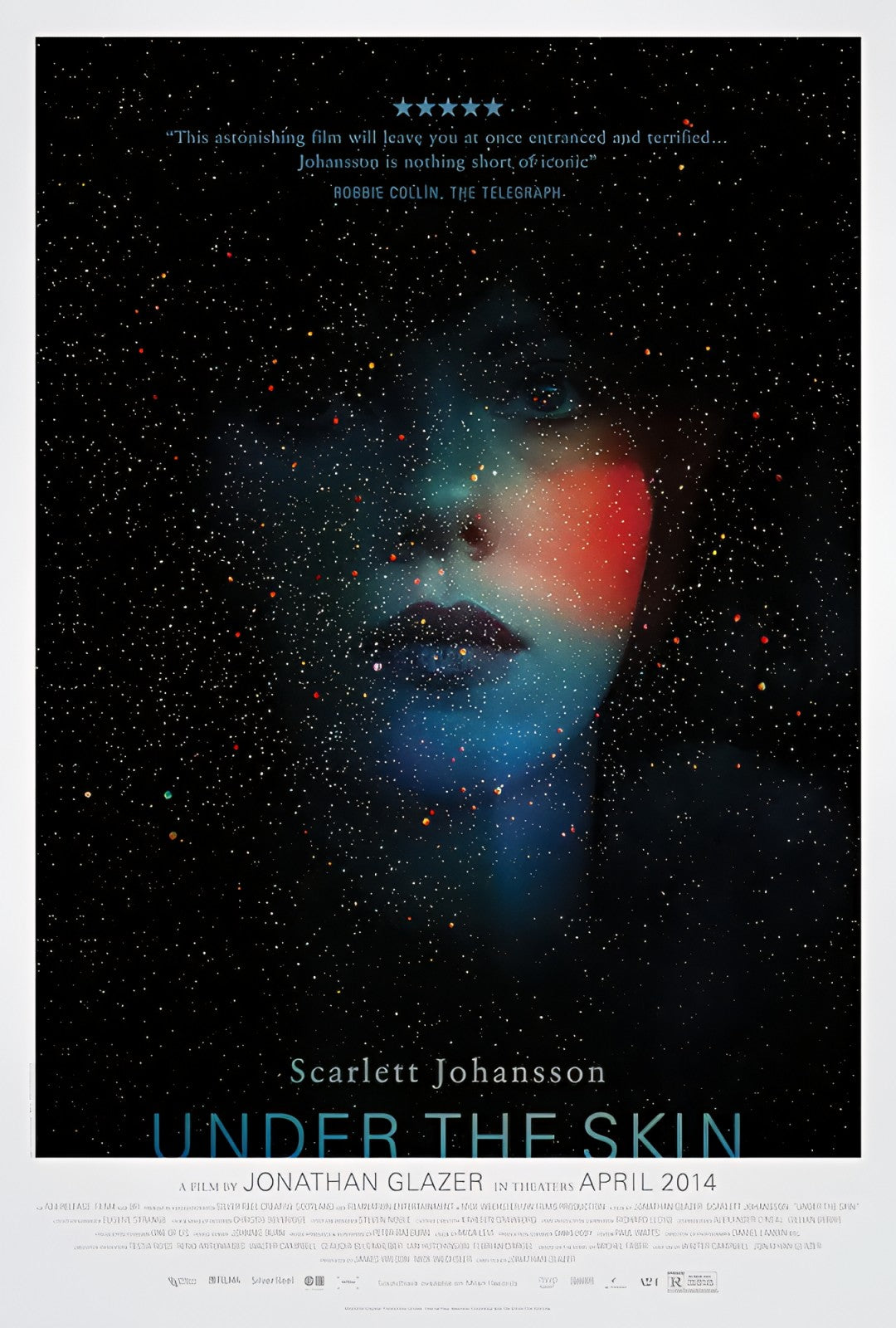 1-Disc Under the Skin (2013) 1080P for Gift Movie All RegionPlay Seal Box Blu-ray