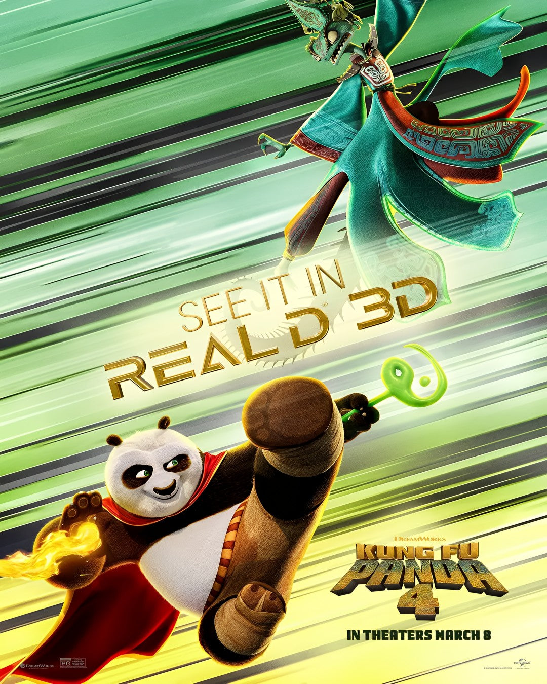 1-Disc Kung Fu Panda 4 (2024) 1080P for Gift Movie All RegionPlay Seal Box Blu-ray