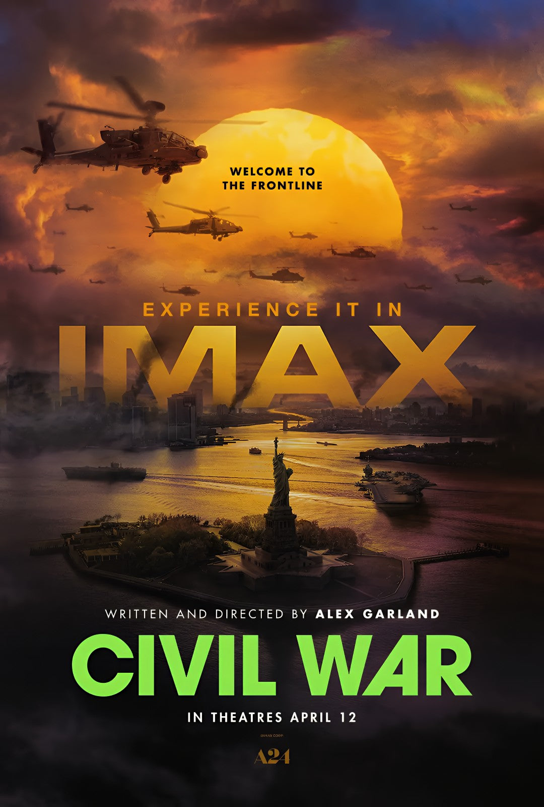 1-Disc Civil War (2024) 1080P for Gift Movie All RegionPlay Seal Box Blu-ray