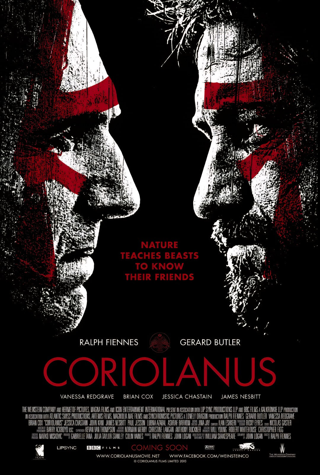 1-Disc Coriolanus (2011) 1080P for Gift Movie All RegionPlay Seal Box Blu-ray