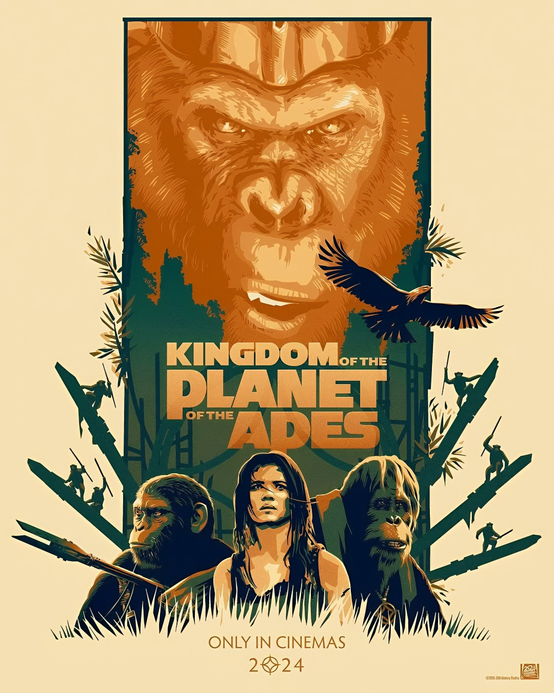 1-Disc Kingdom of the Planet of the Apes (2024) 1080P for Gift Movie All RegionPlay Seal Box Blu-ray