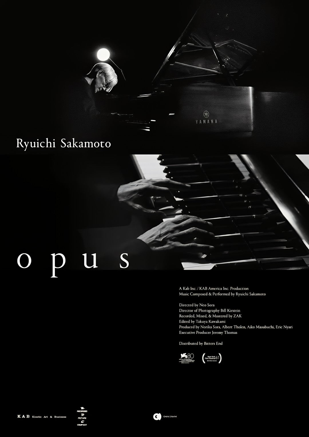 1-Disc Ryuichi Sakamoto | Opus (2023) 1080P for Gift Movie All RegionPlay Seal Box Blu-ray