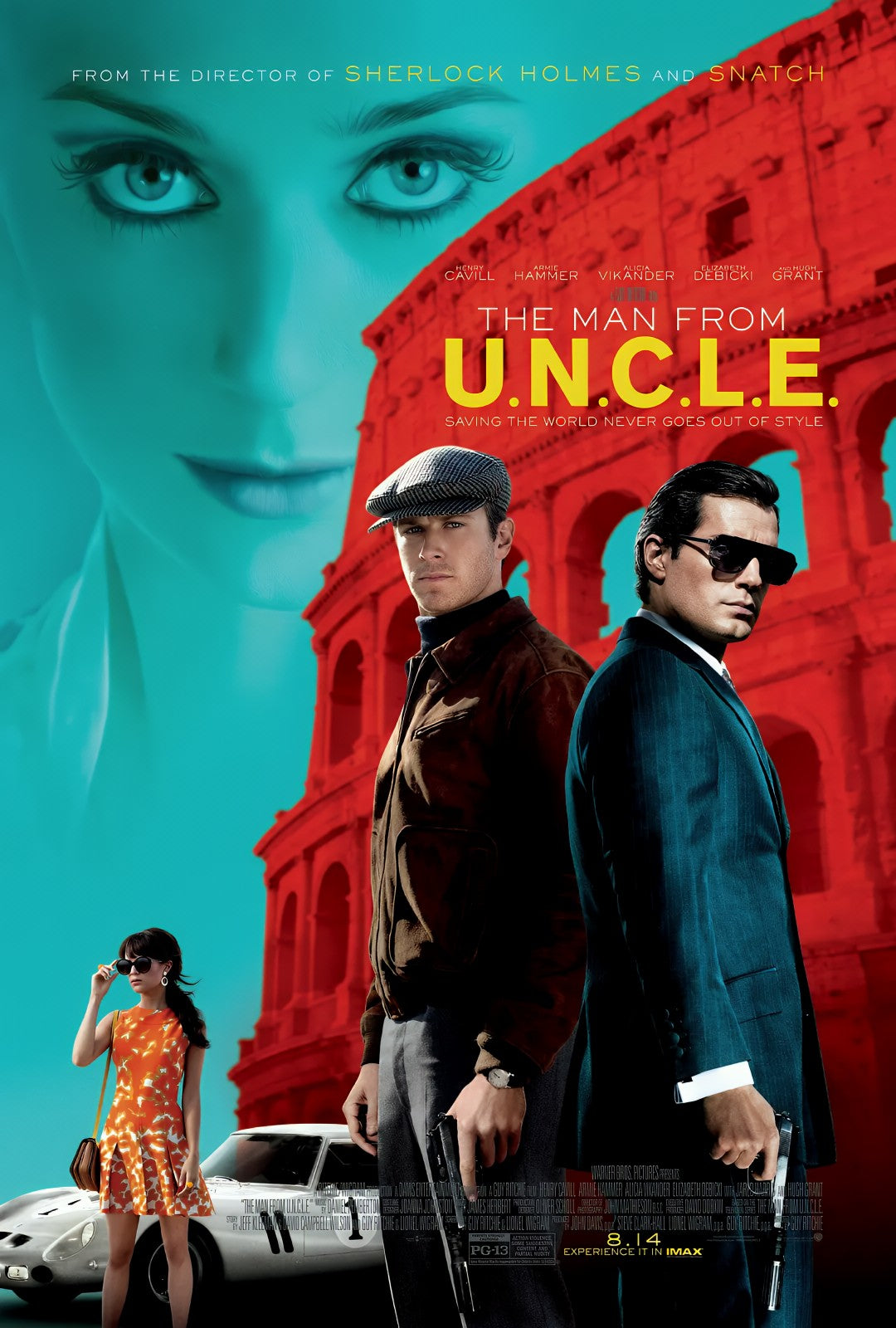 1-Disc The Man from U.N.C.L.E. (2015) 1080P for Gift Movie All RegionPlay Seal Box Blu-ray