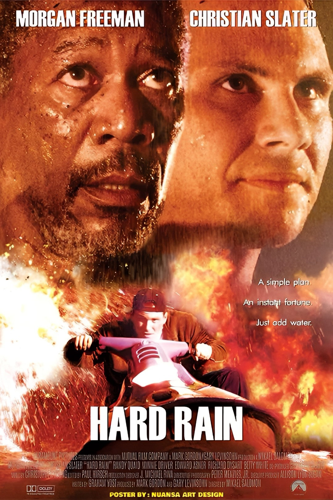 1-Disc Hard Rain (1998) 1080P for Gift Movie All RegionPlay Seal Box Blu-ray