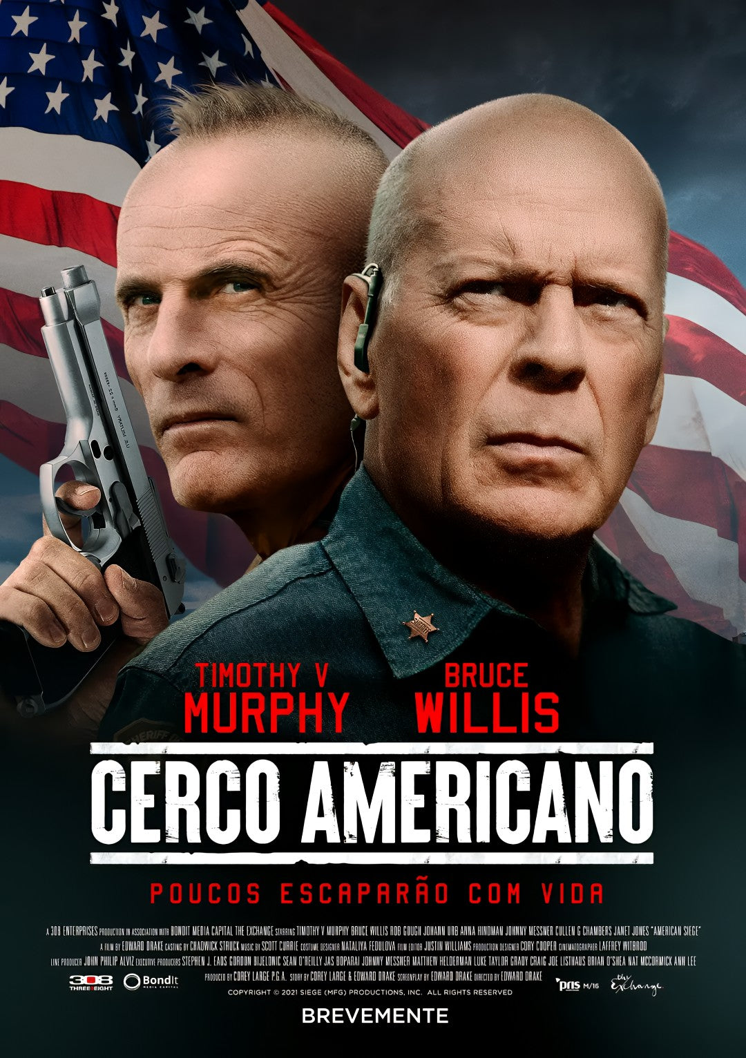 1-Disc American Siege (2022) 1080P for Gift Movie All RegionPlay Seal Box Blu-ray