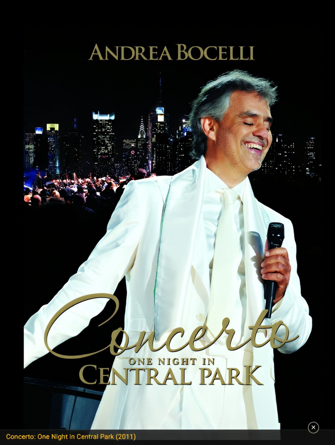 1-Disc Concerto: One Night in Central Par (2011) 1080P for Gift Movie All RegionPlay Seal Box Blu-ray