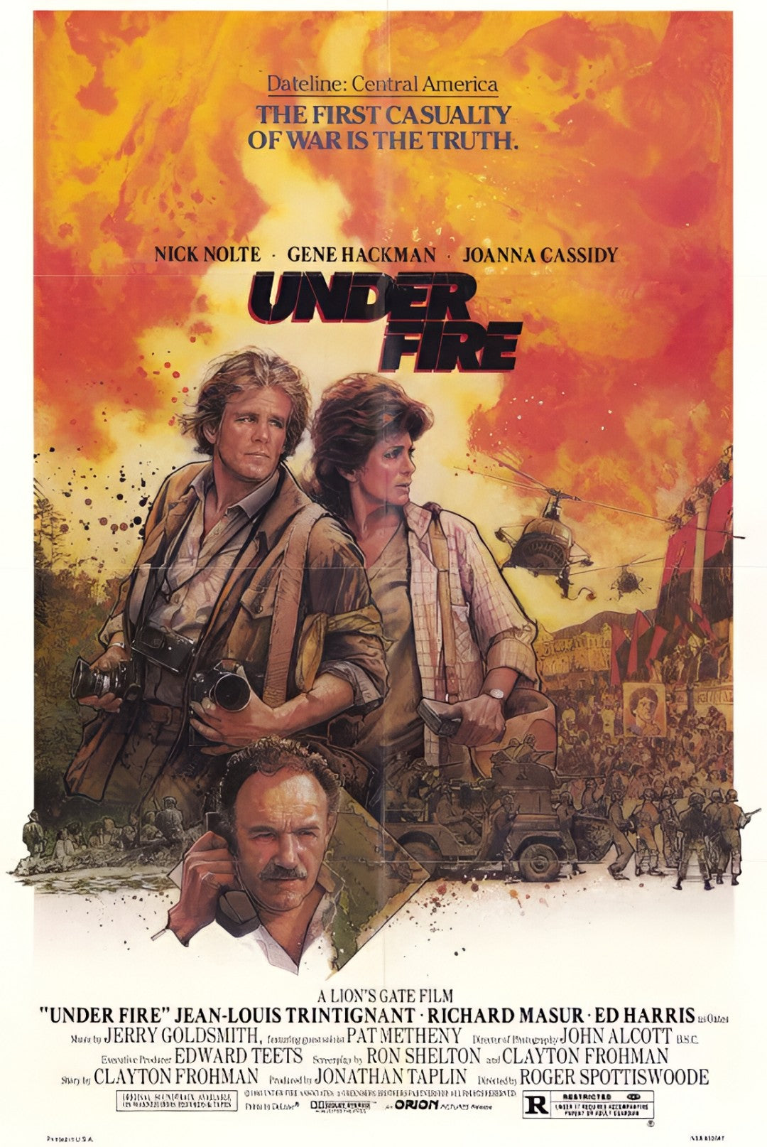 1-Disc Under Fire (1983) 1080P for Gift Movie All RegionPlay Seal Box Blu-ray