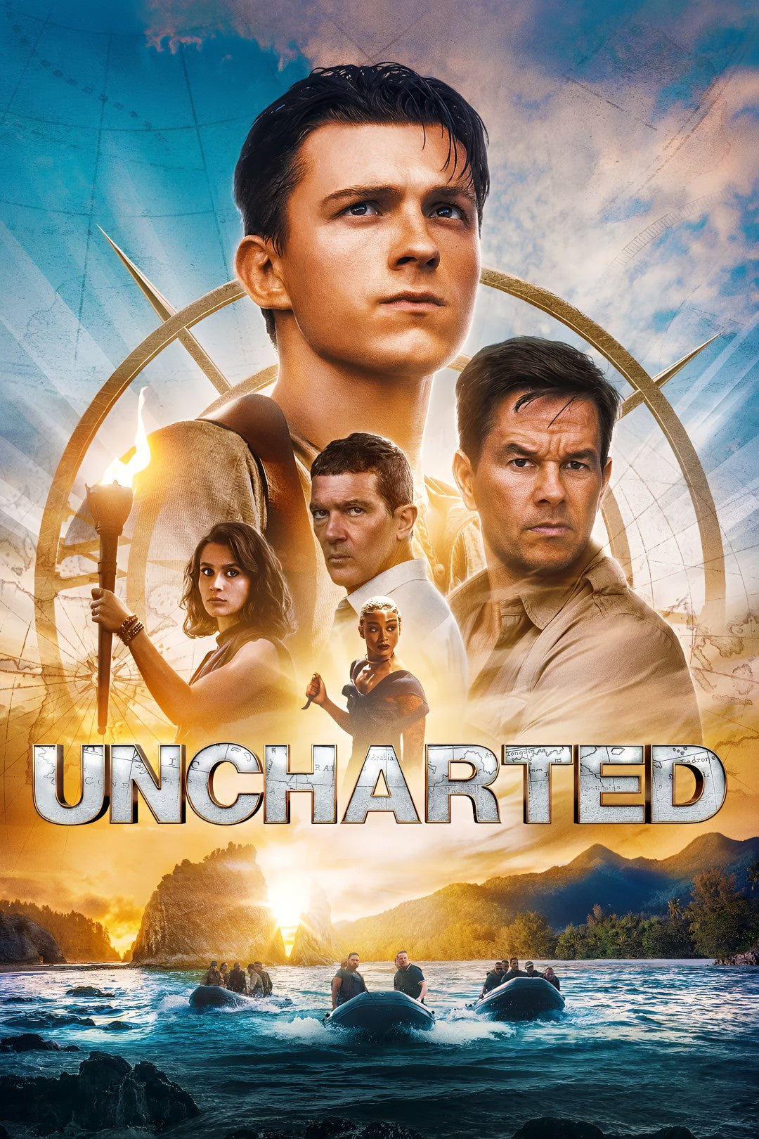 1-Disc Uncharted (2022) 1080P for Gift Movie All RegionPlay Seal Box Blu-ray