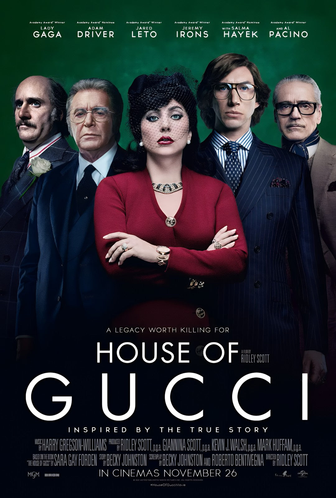 1-Disc House of Gucci (2021) 1080P for Gift Movie All RegionPlay Seal Box Blu-ray