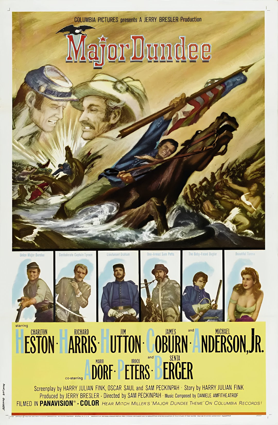 1-Disc Major Dundee (1965) 1080P for Gift Movie All RegionPlay Seal Box Blu-ray