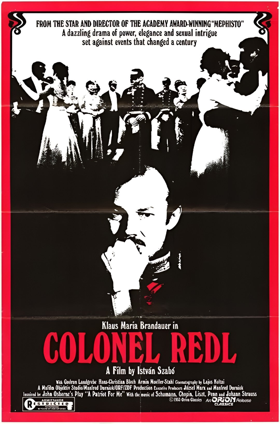 1-Disc Oberst Redl (1985) 1080P for Gift Movie All RegionPlay Seal Box Blu-ray