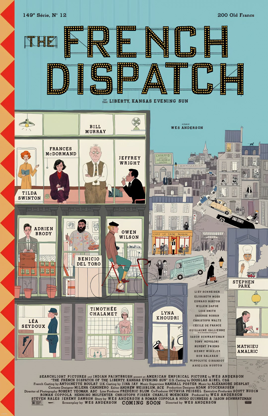 1-Disc The French Dispatch (2021) 1080P for Gift Movie All RegionPlay Seal Box Blu-ray