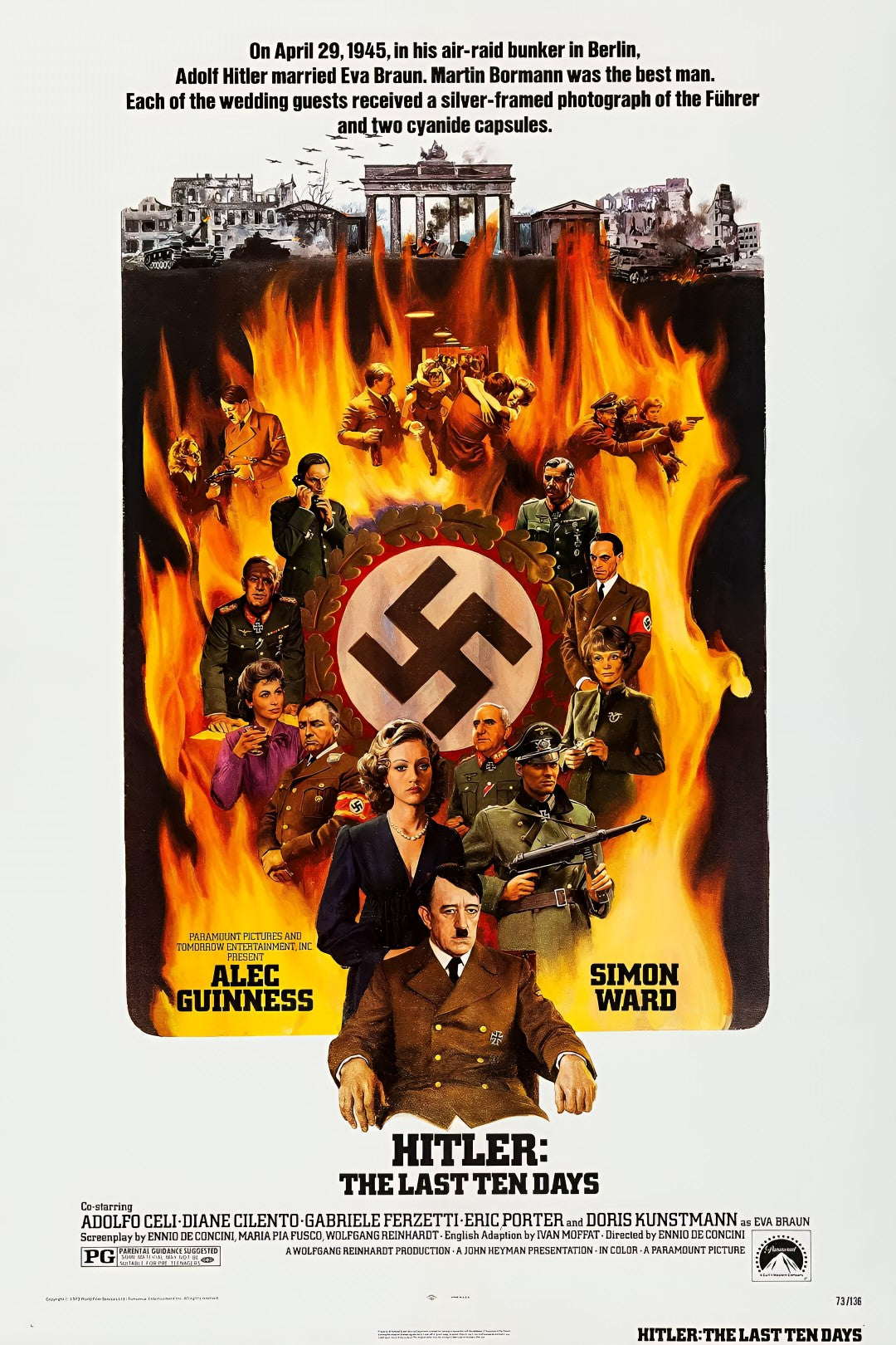 1-Disc Hitler: The Last Ten Days (1973) 1080P for Gift Movie All RegionPlay Seal Box Blu-ray