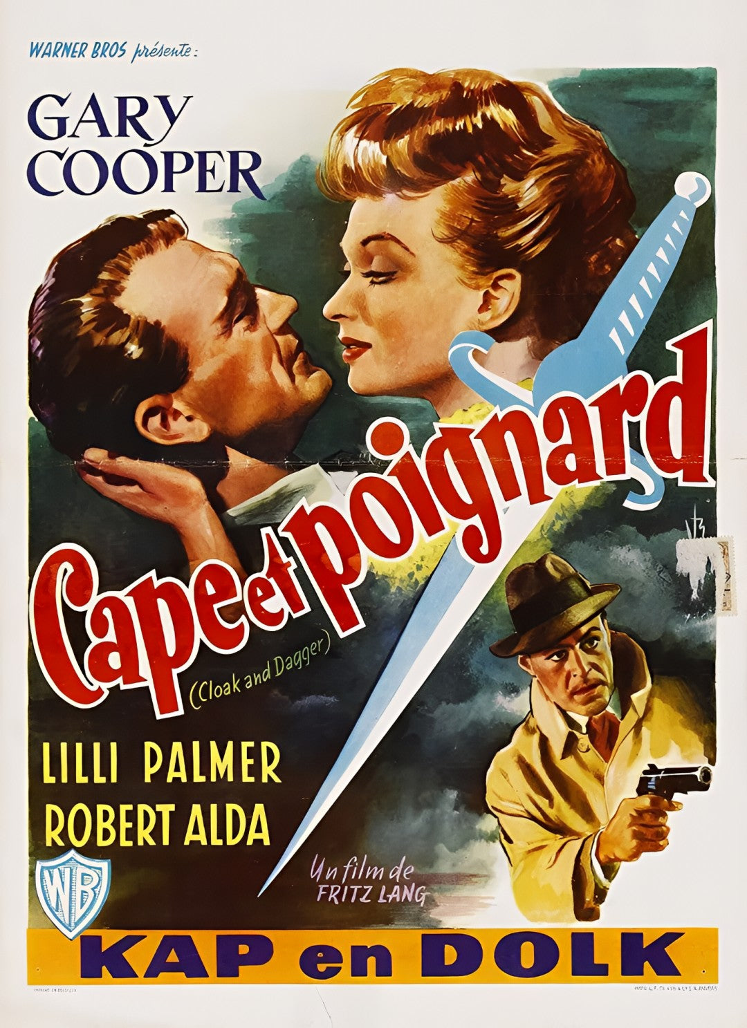 1-Disc Cloak and Dagger (1946) 1080P for Gift Movie All RegionPlay Seal Box Blu-ray