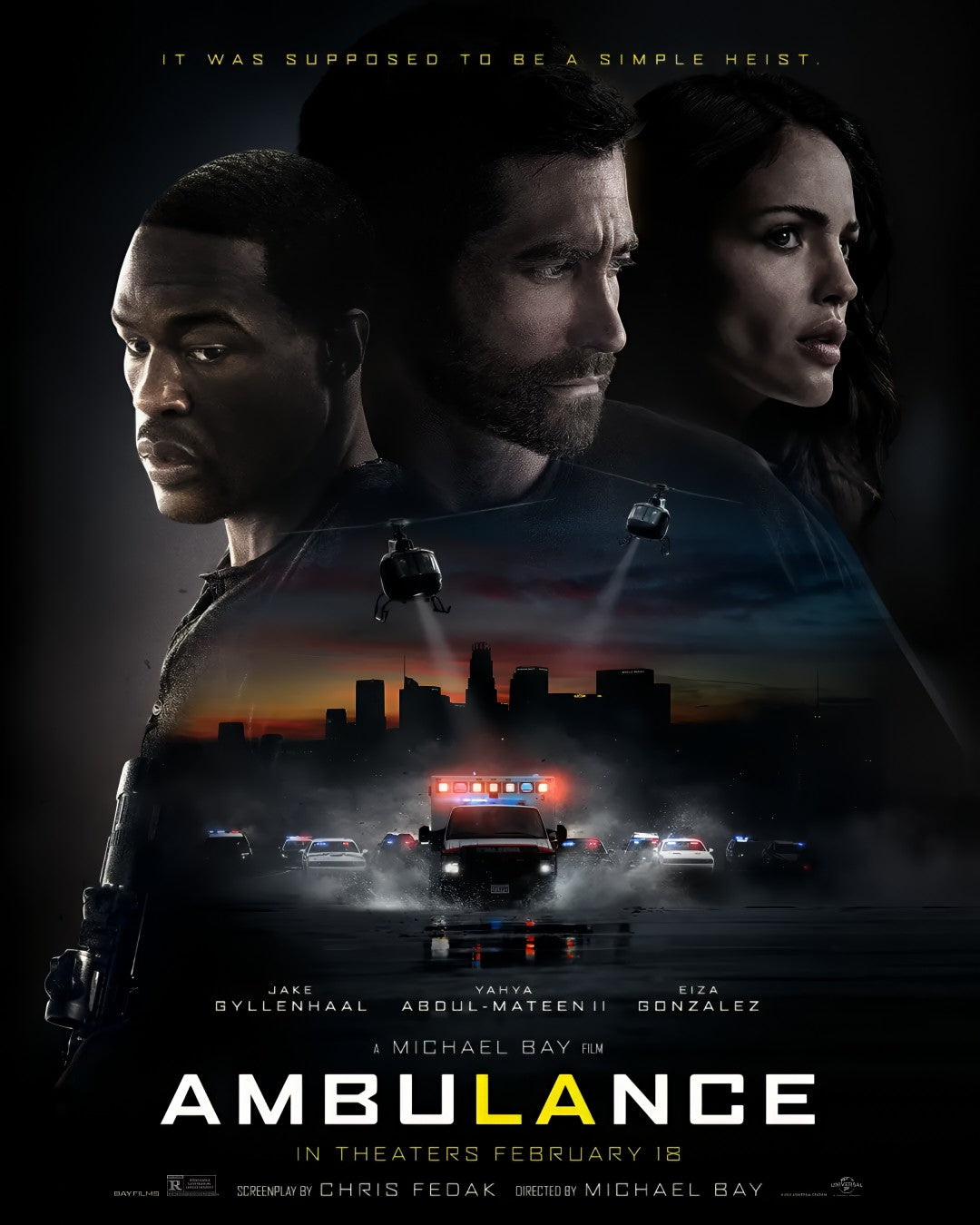 1-Disc Ambulance (2022) 1080P for Gift Movie All RegionPlay Seal Box Blu-ray