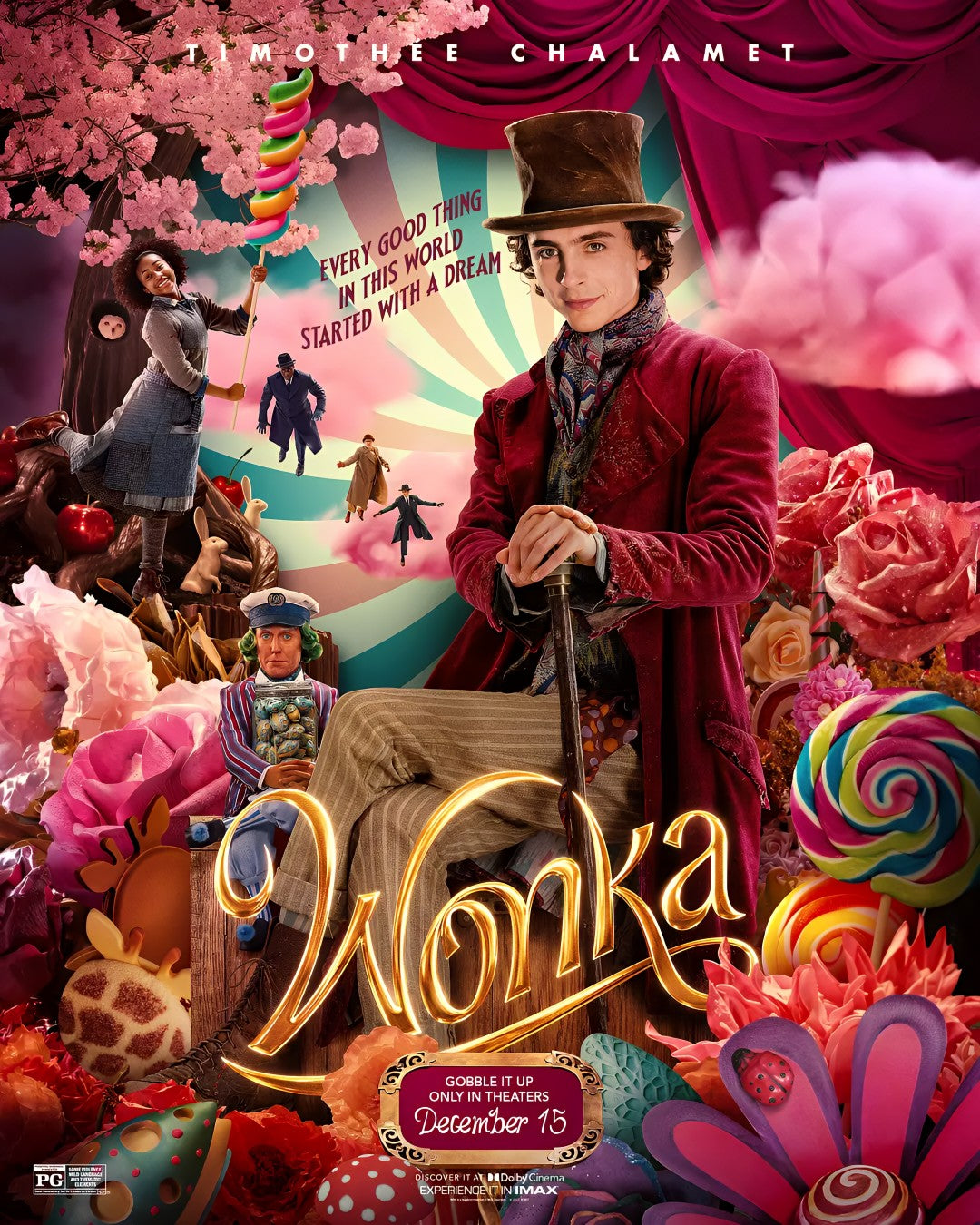 1-Disc Wonka (2023) 1080P for Gift Movie All RegionPlay Seal Box Blu-ray