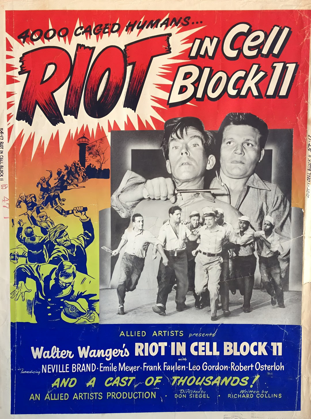 1-Disc Riot in Cell Block 11 (1954) 1080P for Gift Movie All RegionPlay Seal Box Blu-ray