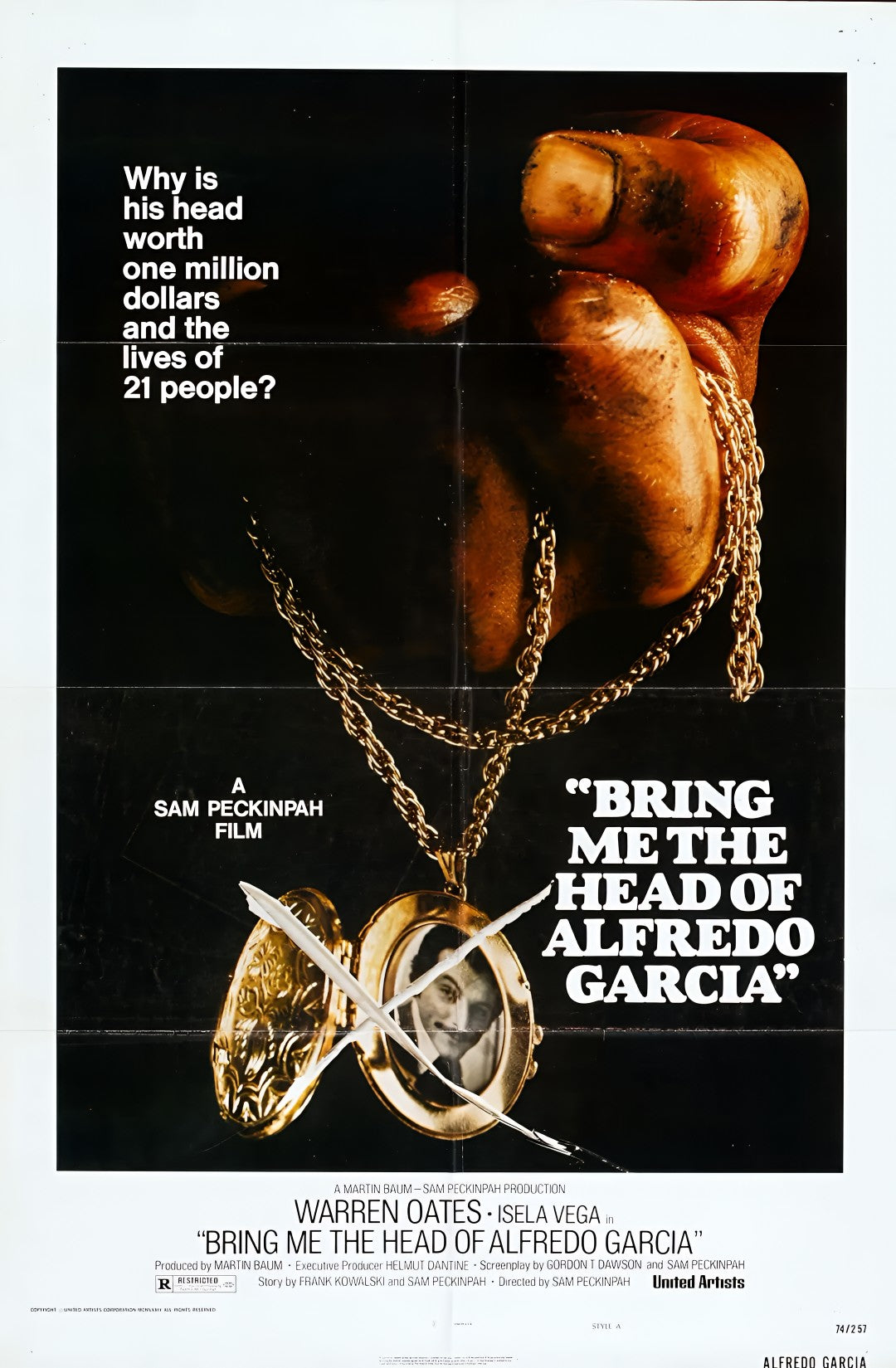 1-Disc Bring Me the Head of Alfredo Garcia (1974) 1080P for Gift Movie All RegionPlay Seal Box Blu-ray