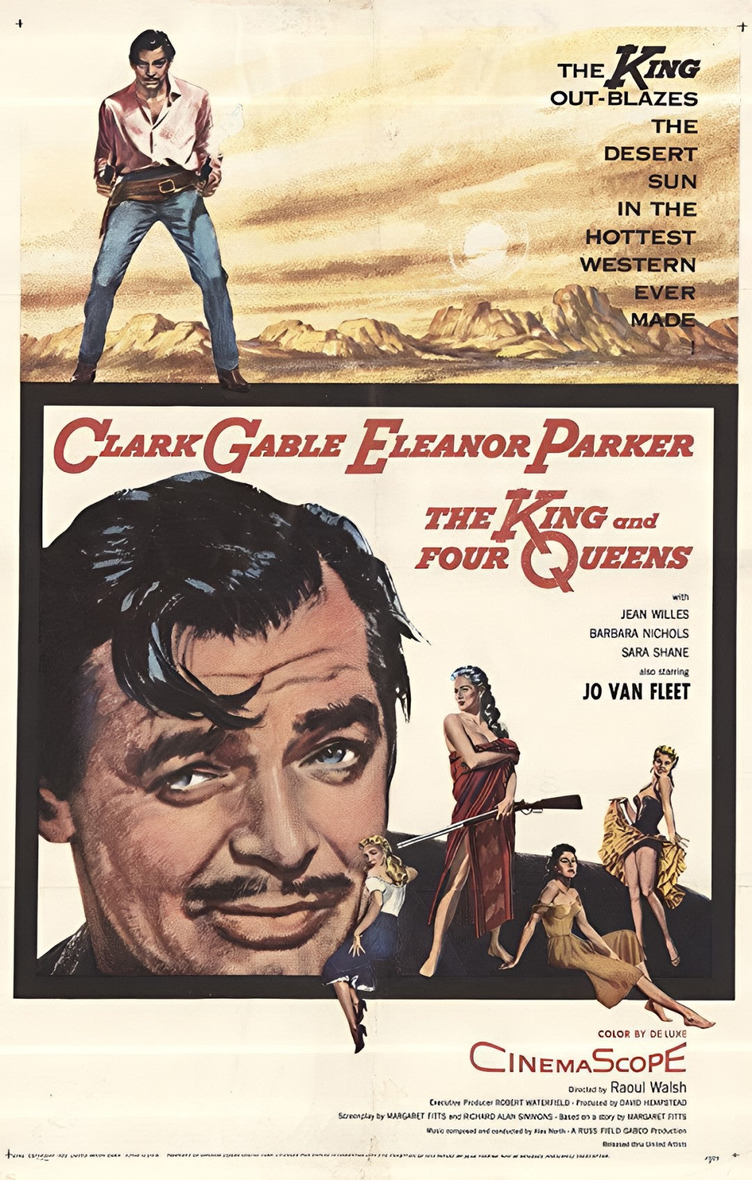 1-Disc The King and Four Queens (1956) 1080P for Gift Movie All RegionPlay Seal Box Blu-ray