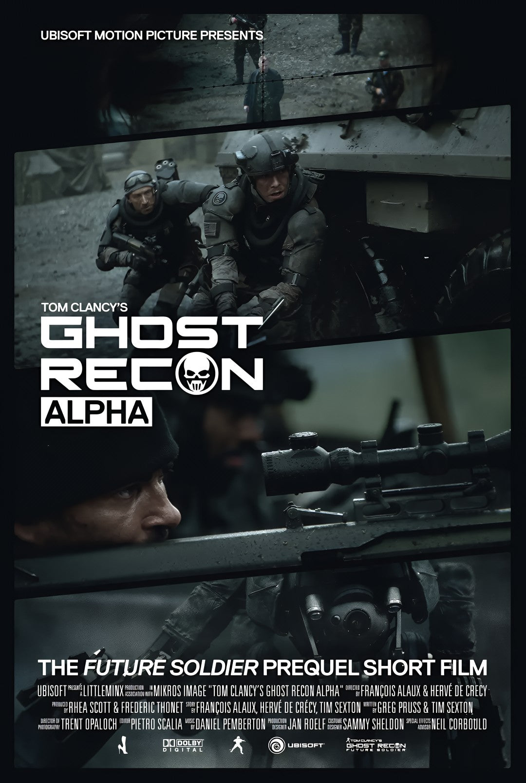 1-Disc Ghost Recon: Alpha (2012) 1080P for Gift Movie All RegionPlay Seal Box Blu-ray