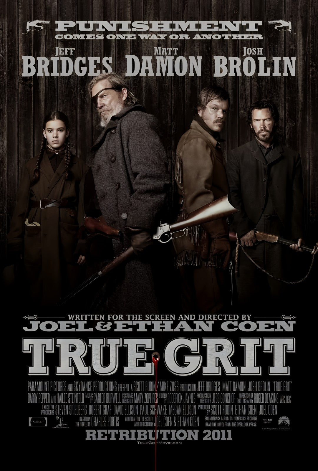 1-Disc True Grit (2010) 1080P for Gift Movie All RegionPlay Seal Box Blu-ray